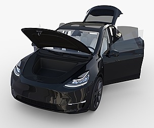 Tesla Model Y Black with interior