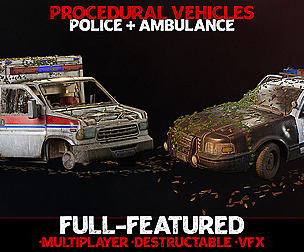 Emergency Vehicles - Interactable [UE4] [UE5]
