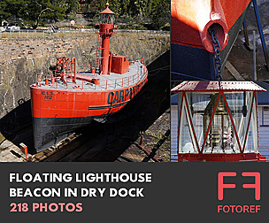 Floating Lighthouse Beacon in Dry Dock