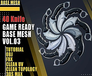 40 Knife Base Mesh - Vol 03 (Game Ready)