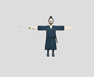 Lowpoly Samurai Unity Ready