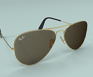 Ray Ban Aviator Classic Sunglasses 3D model