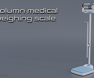 Column medical weighing scale