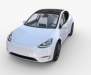 Tesla Model Y White with interior