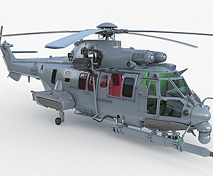 Eurocopter EC 725 Caracal 3ds max Vray