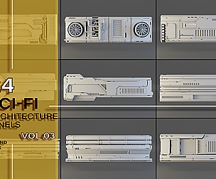 24+scifi architecture / kitbash panels pack/vol03