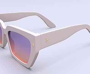 Dezi Classic Frame Sunglasses 3D model