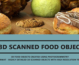 6 3D Scanned Food Objects