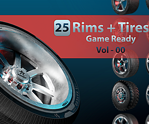 25 Rims And Tires  Vol-00 (Game Ready)