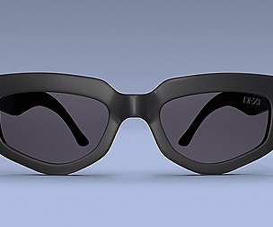 Dezi Square sunglasses women 3D model