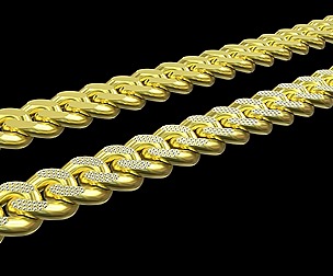 Iced Cuban Link Chain 3D Model