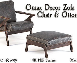 Omax Decor Zola Accent Chair & Ottoman