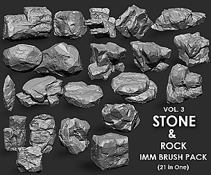 Stone & Rock IMM Brushes 21 in one Vol. 3