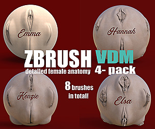 ZBrush VDM COMBO 01- female anatomy