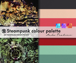 Hand-Picked Steampunk Colour Palette Pack RGB PDF with 60 Nuances for Affinity