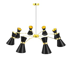 8 arm retro modern chandelier