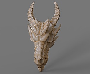 Dragon skull 3D print model