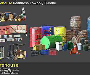 Warehouse lowpoly + (Free Sample + Tutorials)