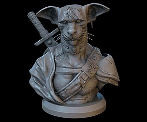 Catbeast bust 3D print model
