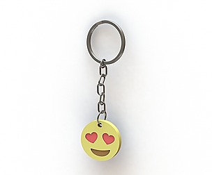 Emoji Keychain - Smiling face with heart eyes