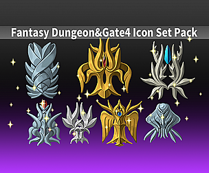 Fantasy Dungeon&Gate4 Icon Set Pack