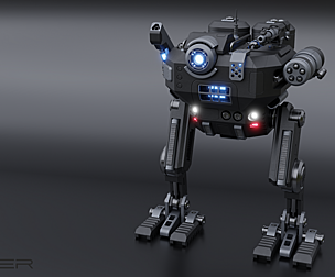 Sci-Fi Combat Mech - FK rigged