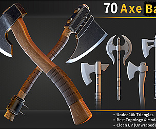 70 Axe Base Mesh - VOL 01 ( Ready for Game )