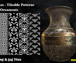 200 Alphas - Tileable patterns & Single ornaments