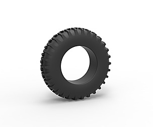 Tractor tire 4 Scale 1 to 25