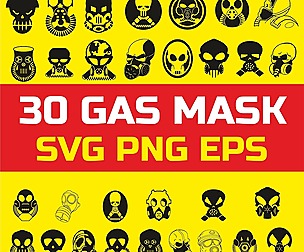 Gas Mask SVG, gas mask clipart, vecor