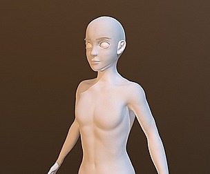 [Base] Stylised Female Base Mesh #1