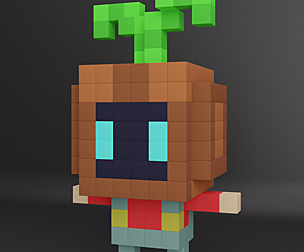 grass man voxel