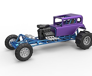 Mud dragster Hot Rod 1:25