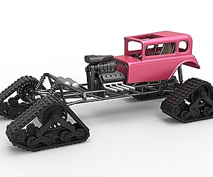 Hot Rod on tracks 1:25