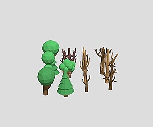Lowpoly Forest Tree Nature Pack