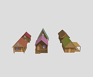 Low Poly Forest Houses Pack
