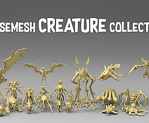 25 basemesh creature collection 3