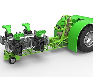Pulling tractor with transverse V8 1:25