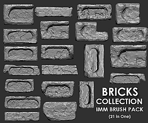 Bricks Collection IMM Brushes 21 in one