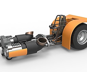 Pulling tractor with 2 jet engines 1:25