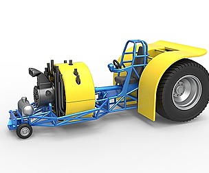 Pulling tractor with radial engine 1:25