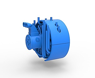 Radial engine for pulling tractor 1:25