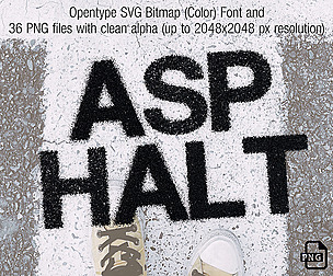 Asphalt Opentype SVG Font and PNGs