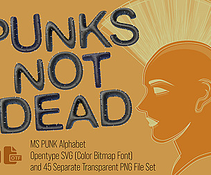 MS Punk Font Opentype SVG & PNGs