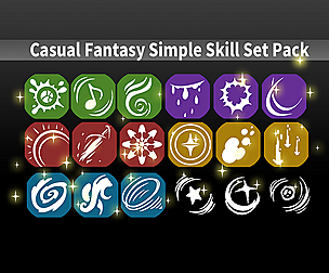 Casual Fantasy Simple Skill Set Pack