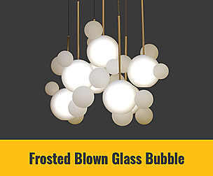 Frosted Blown Glass Bubble