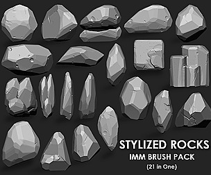Stylized Rock IMM Brushes 21 in one