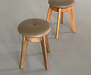 wooden rotating stool dressing table