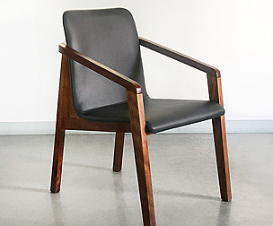 Mahogany Steel League Interior Wood Dining Chair