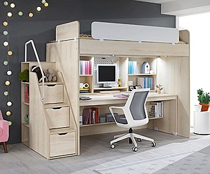 EQ desk type storage stair bunker bed EQBN213